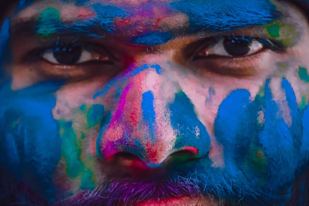 Holi face colors